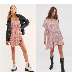 Free People Pink Floral Mini Dress